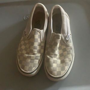 Vans checkered grey and white size 5 Used